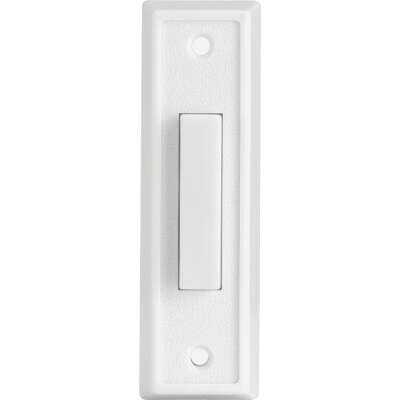 Heath Zenith Wired White Plastic LED Lighted Doorbell Push-Button